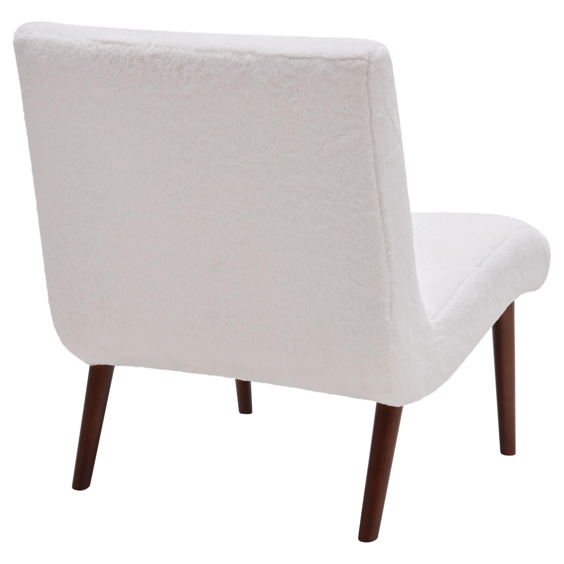 New Pacific Direct Alexis Faux Fur Fabric Chair  - 1900134-408