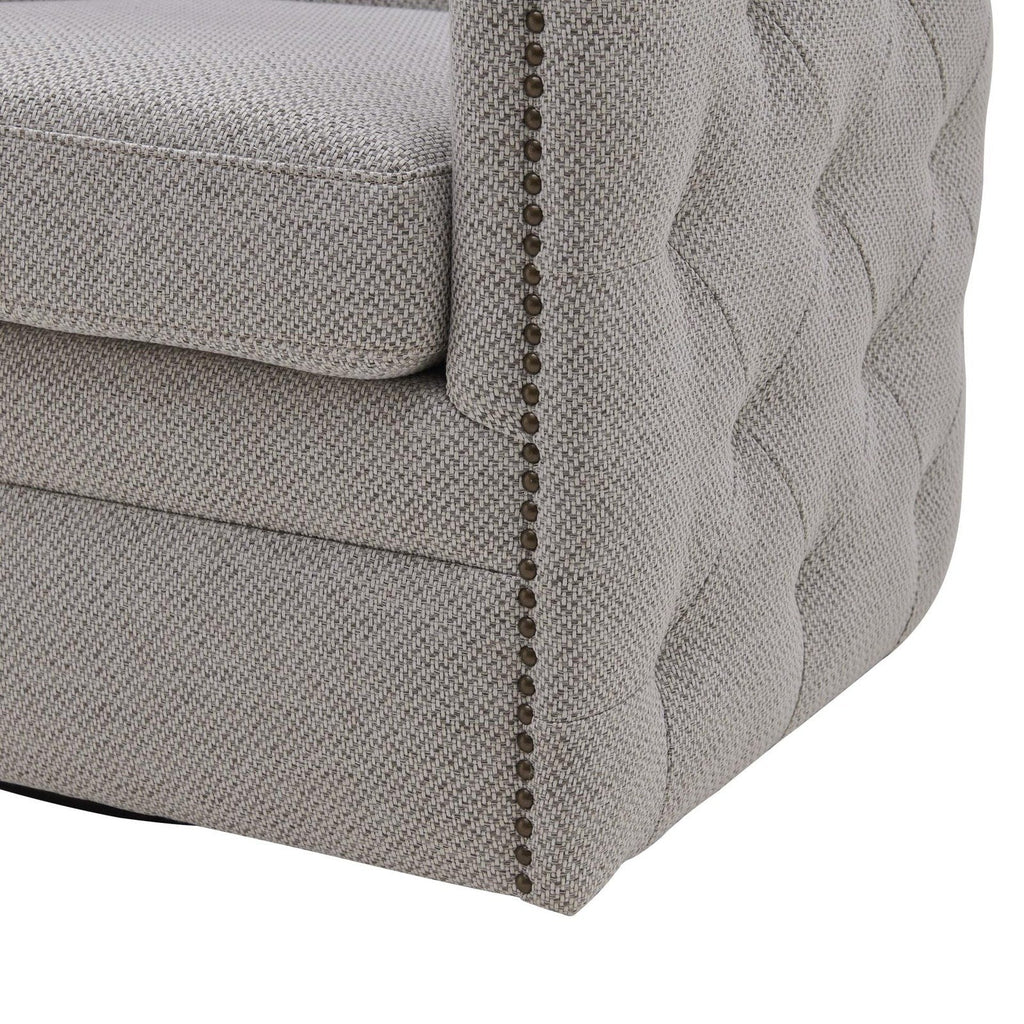 New Pacific Direct Leslie Fabric Swivel Tufted Chair  - 1900148-410