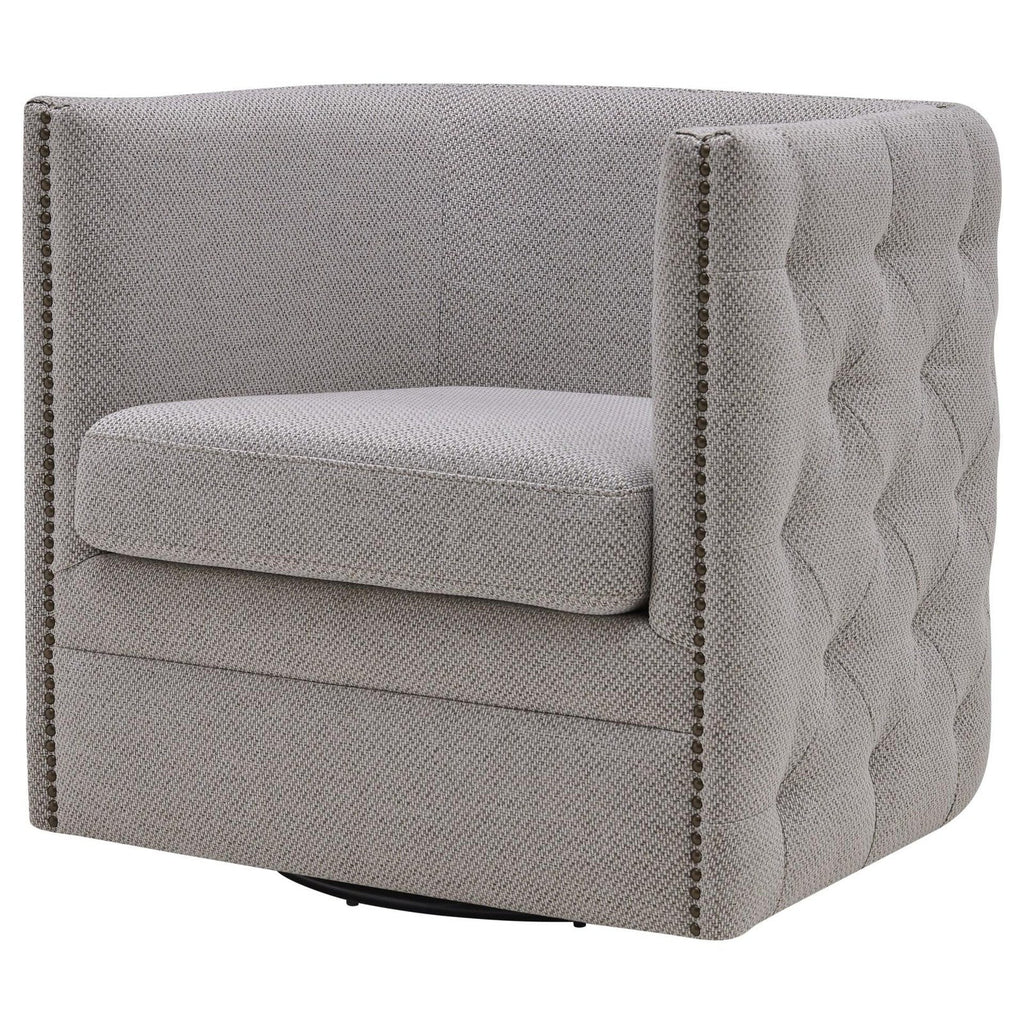 New Pacific Direct Leslie Fabric Swivel Tufted Chair  - 1900148-410