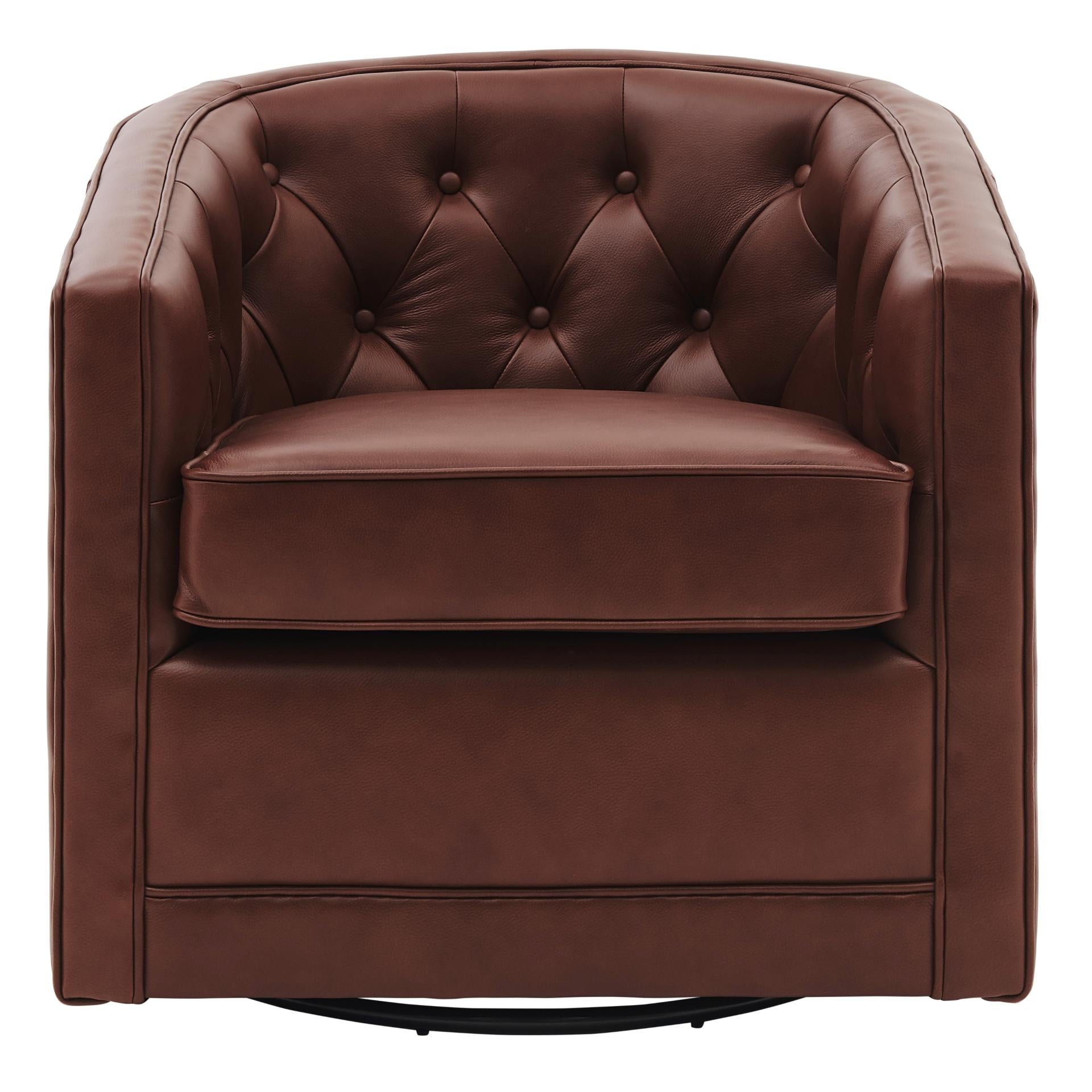 New Pacific Direct Walsh Top Grain Leather Swivel Chair -  1900153-426