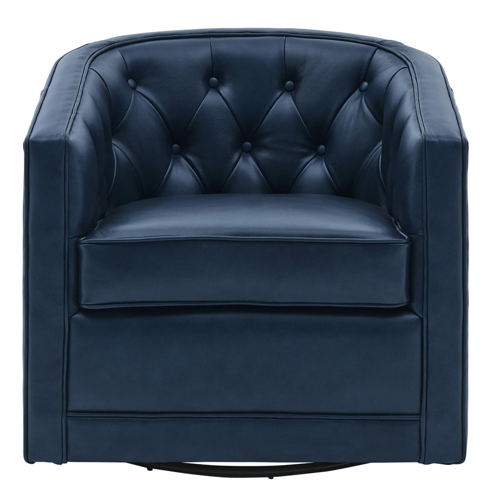 New Pacific Direct Walsh Top Grain Leather Swivel Chair  - 1900153-429