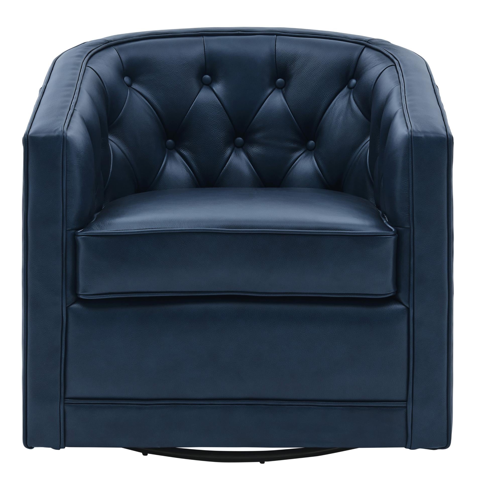 New Pacific Direct Walsh Top Grain Leather Swivel Chair  - 1900153-429