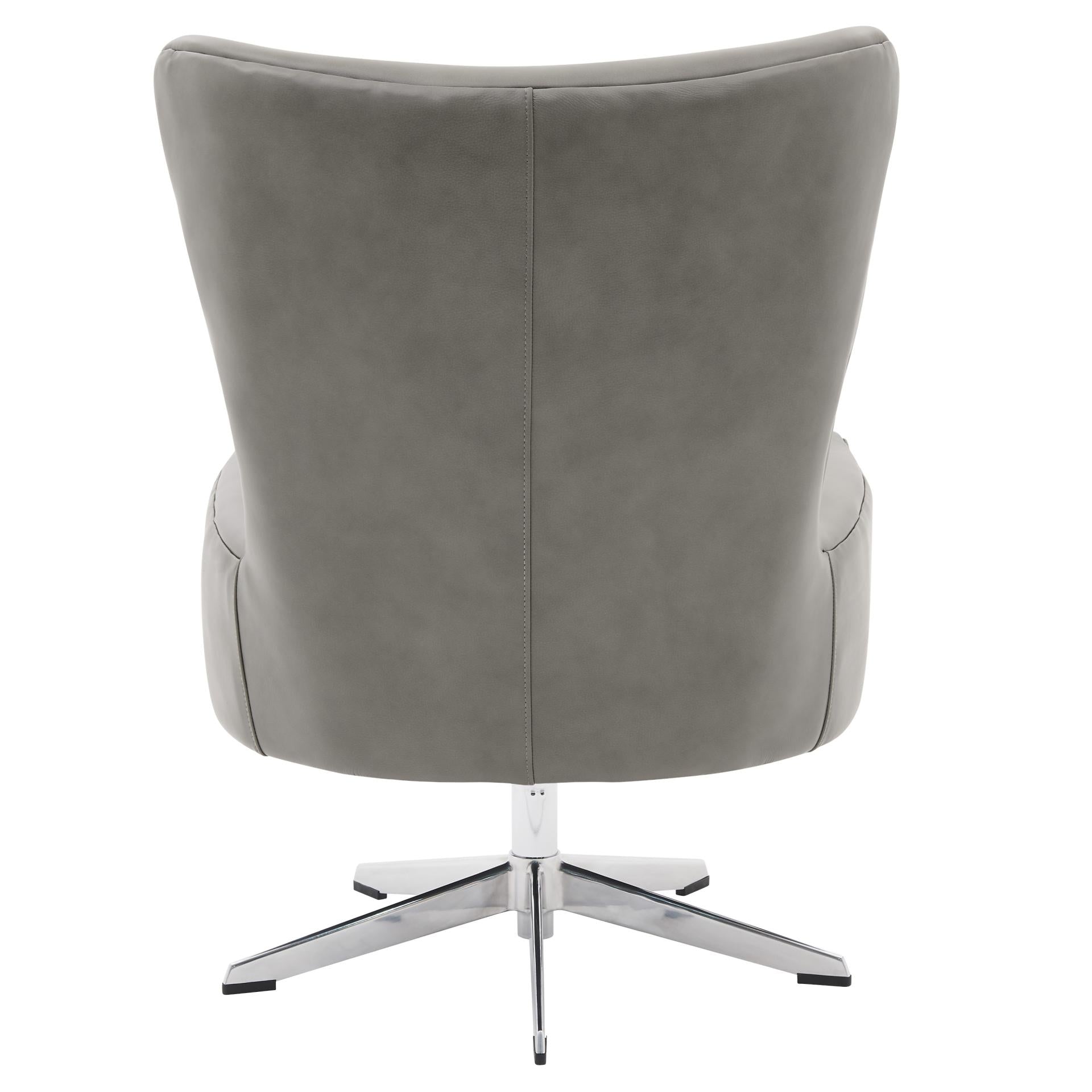 New Pacific Direct Arya Top Grain Leather Swivel Chair  - 1900154-428