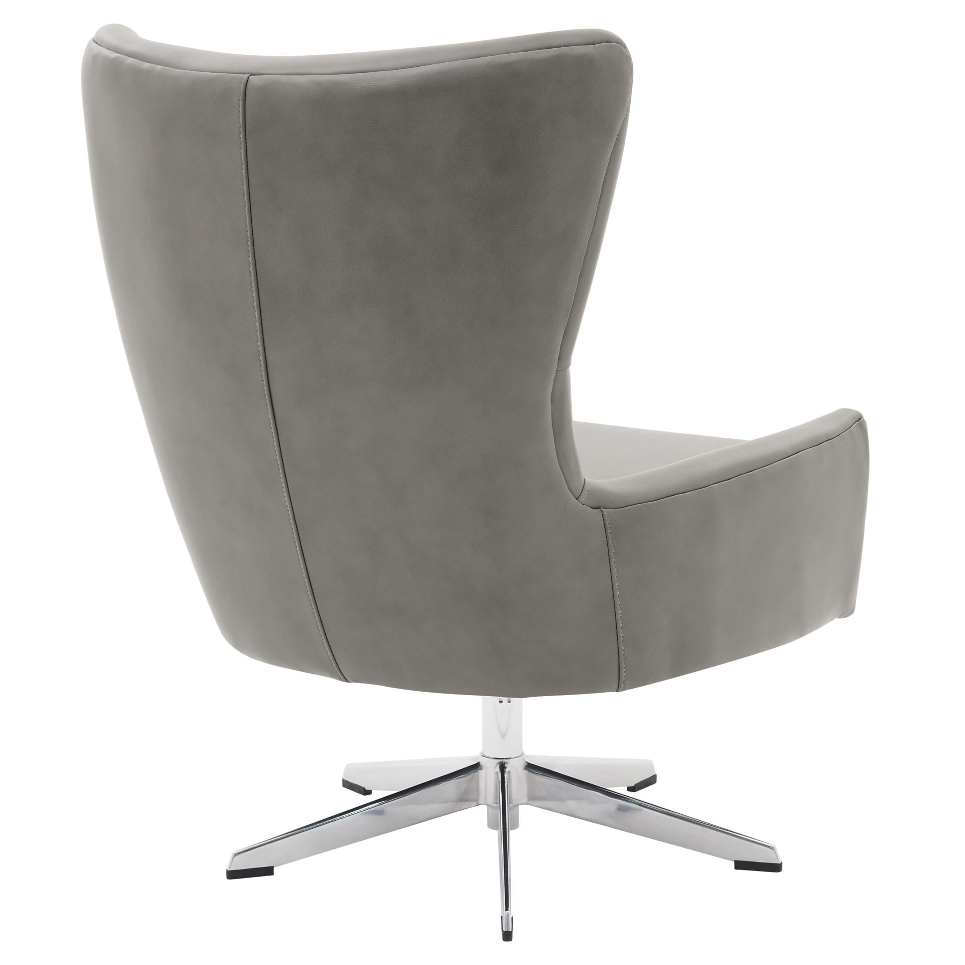 New Pacific Direct Arya Top Grain Leather Swivel Chair  - 1900154-428