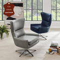 New Pacific Direct Arya Top Grain Leather Swivel Chair  - 1900154-428