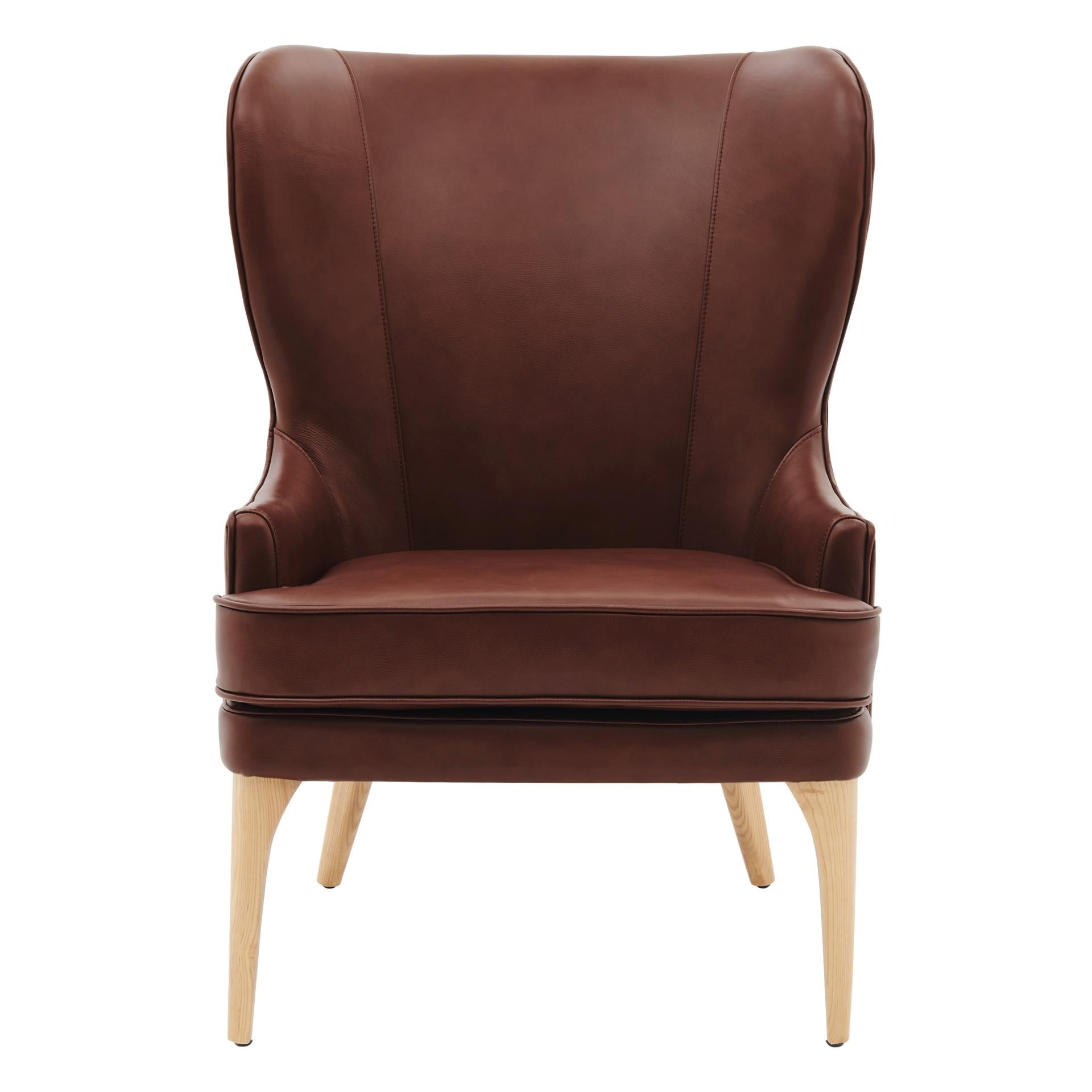 New Pacific Direct Bjorn Top Grain Leather Accent Chair  - 1900155-426