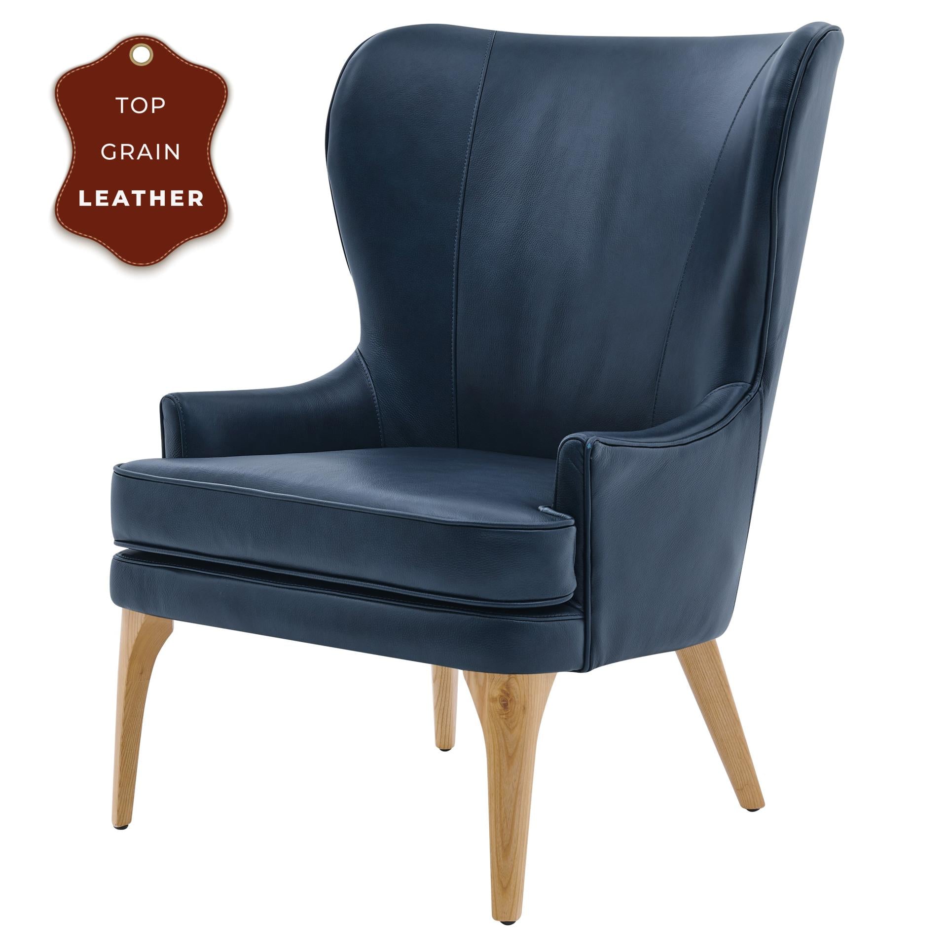 New Pacific Direct Bjorn Top Grain Leather Accent Chair -  1900155-429