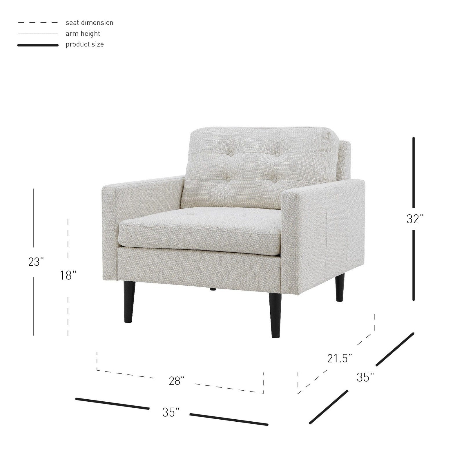 New Pacific Direct Ritchie KD Fabric Accent Arm Chair - 1900178-276