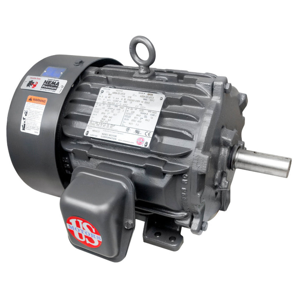 U.S. Motors HD30P2ES Hostile Duty Three Phase TEFC Horizontal - Footed Motor - HD30P2ES