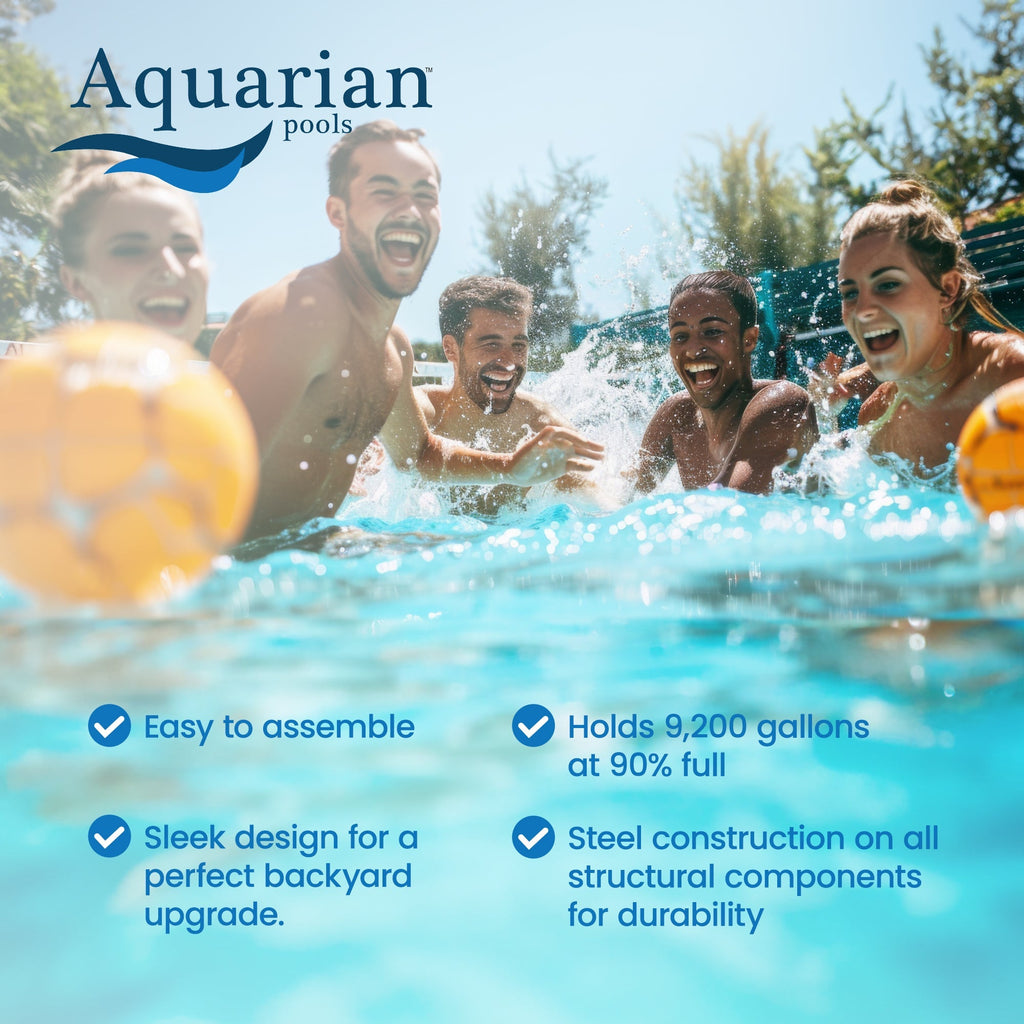 Aquarian Venetian 24ft x 52in Above Ground Swimming Pool with Liner and Skimmer - 99854