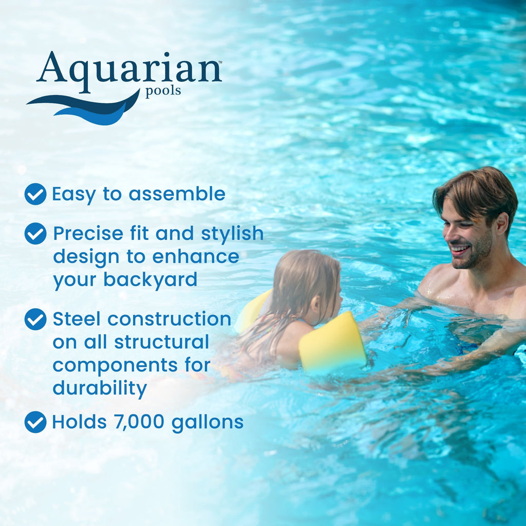 Aquarian Phoenix 21'x52" Round Steel Frame Above Ground Outdoor Pool (For Parts) - 234430