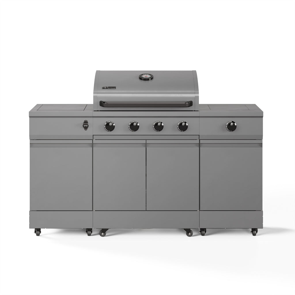TYTUS Fresno 5-Burner LP/NG Convertible Grill in Gunmetal Gray - TDT-021-0101