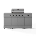 TYTUS Fresno 5-Burner LP/NG Convertible Grill in Gunmetal Gray - TDT-021-0101