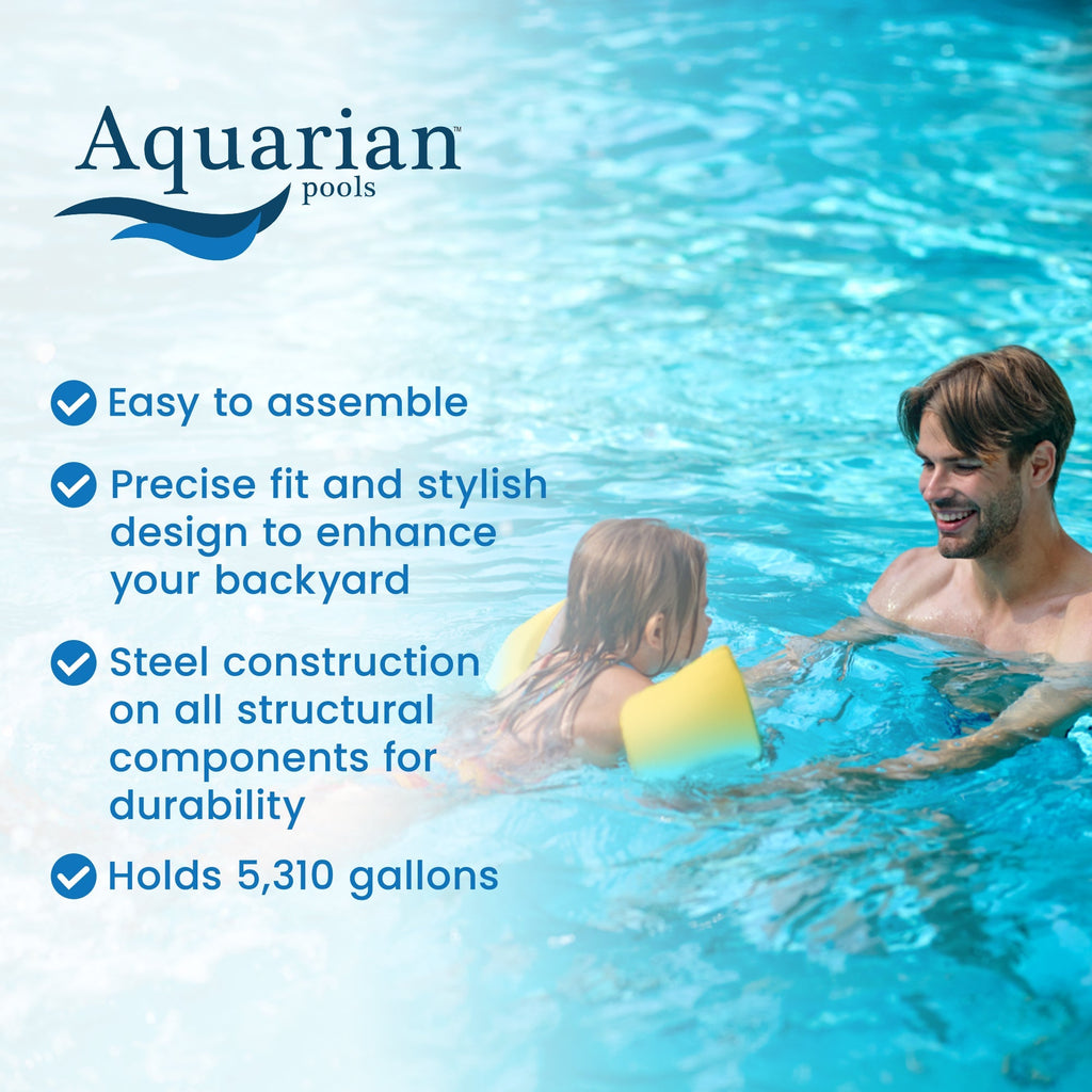Aquarian Phoenix 15ft x 52in Above Ground Swimming Pool Kit & Pump & Ladder Kit - 108751