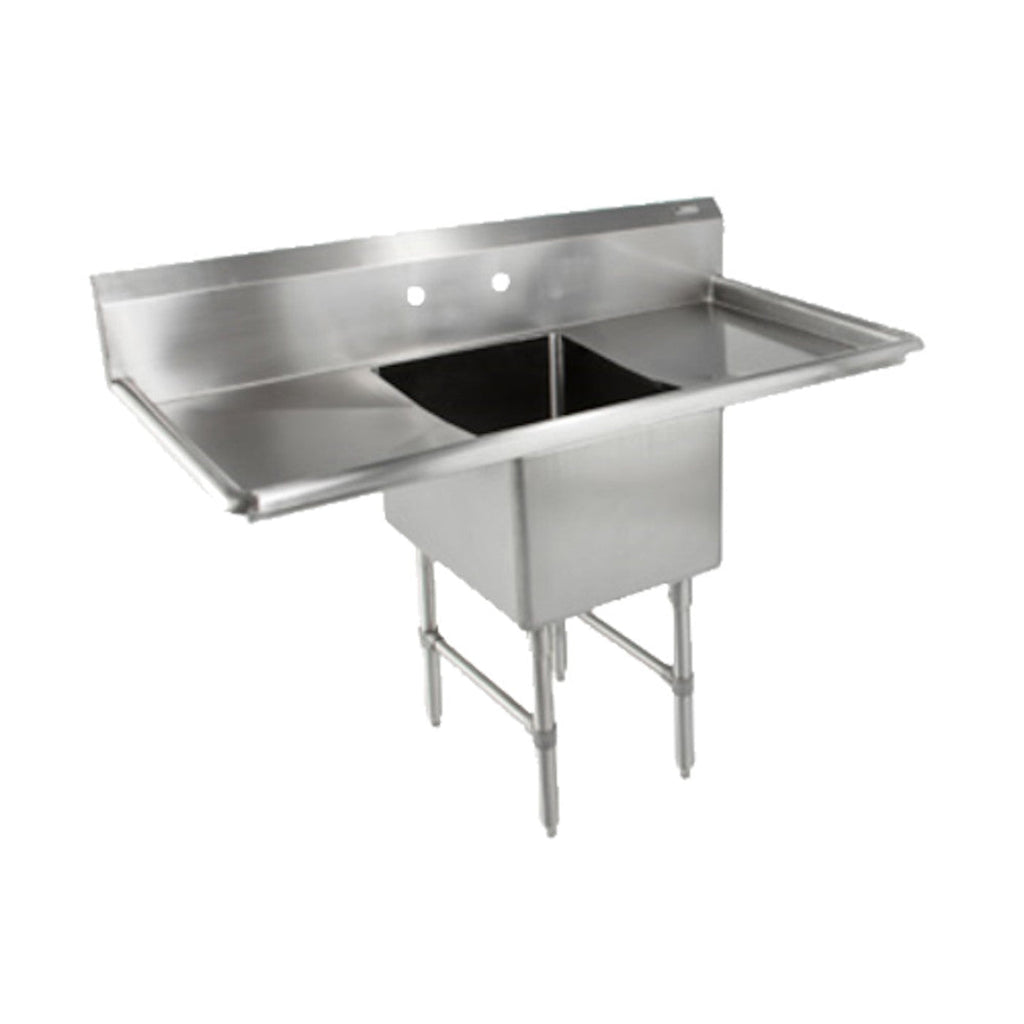 John Boos 1B18244-2D18 One Compartment Sink with Two 18" Drainboards - JB1B182442D18