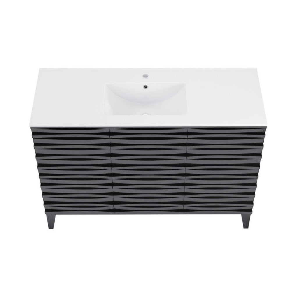 Cascade 48" Bathroom Vanity in Black