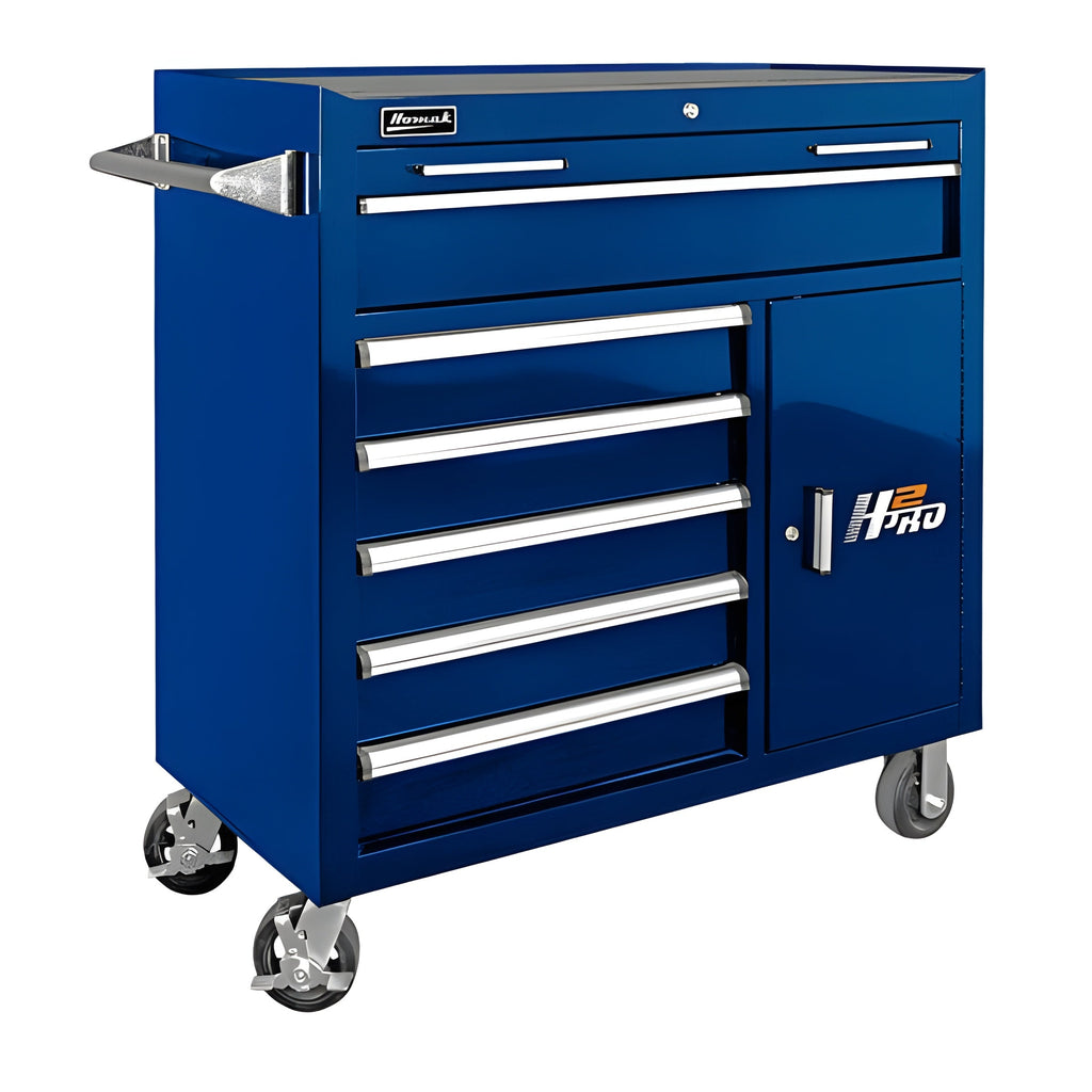 Homak  41" H2Pro 6 Drawer with 2 Drawer Comp Roller Cabinet - BK04041062