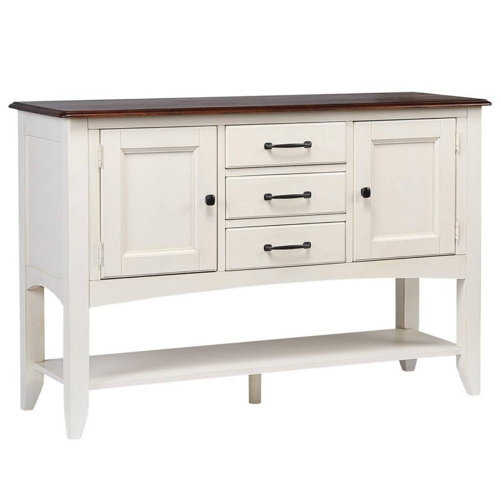 Sunset Trading Andrews Sideboard with Large Display Shelf - DLU-ADW1122-SB-AW