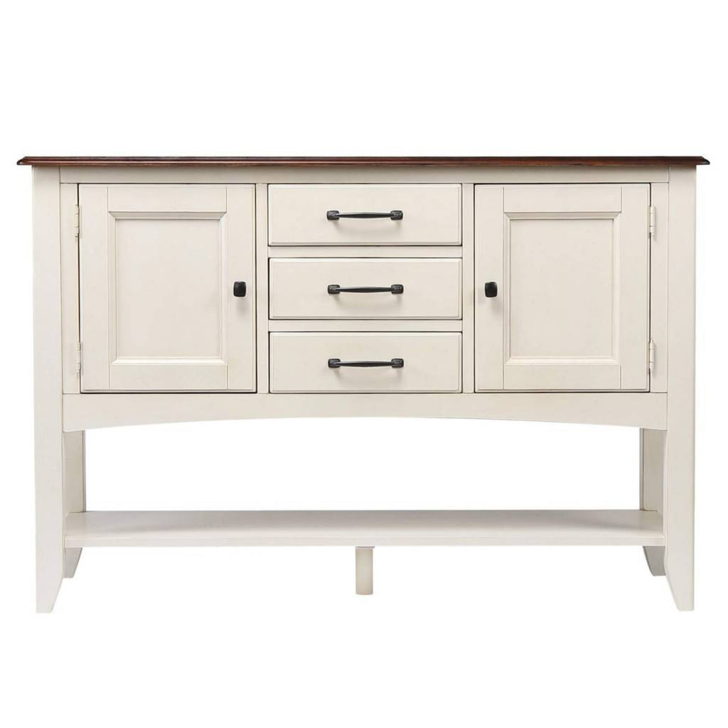 Sunset Trading Andrews Sideboard with Large Display Shelf - DLU-ADW1122-SB-AW