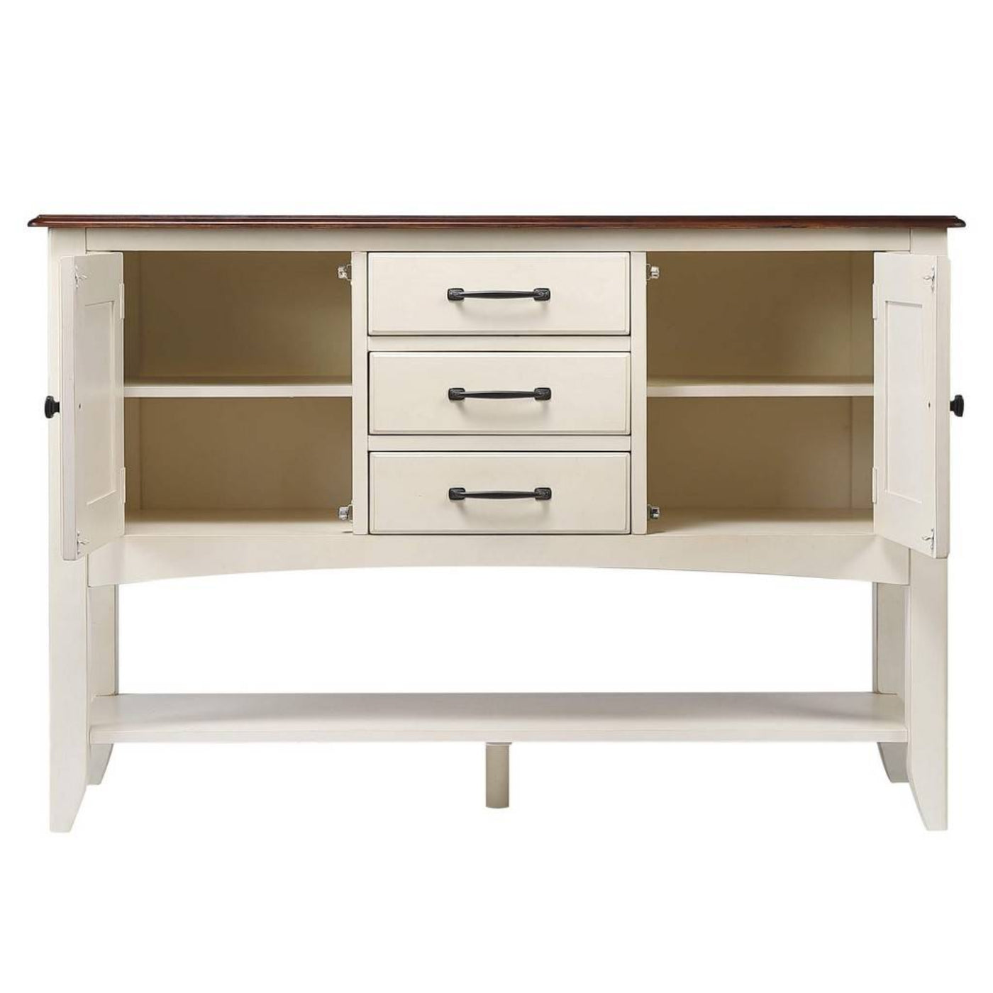 Sunset Trading Andrews Sideboard with Large Display Shelf - DLU-ADW1122-SB-AW