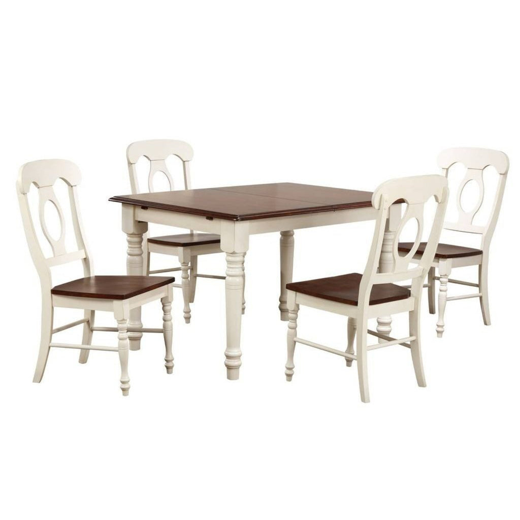 Sunset Trading Andrews 5 Piece 48-60" Rectangular Extendable Dining Set - DLU-ADW3660-C50-AW5PC