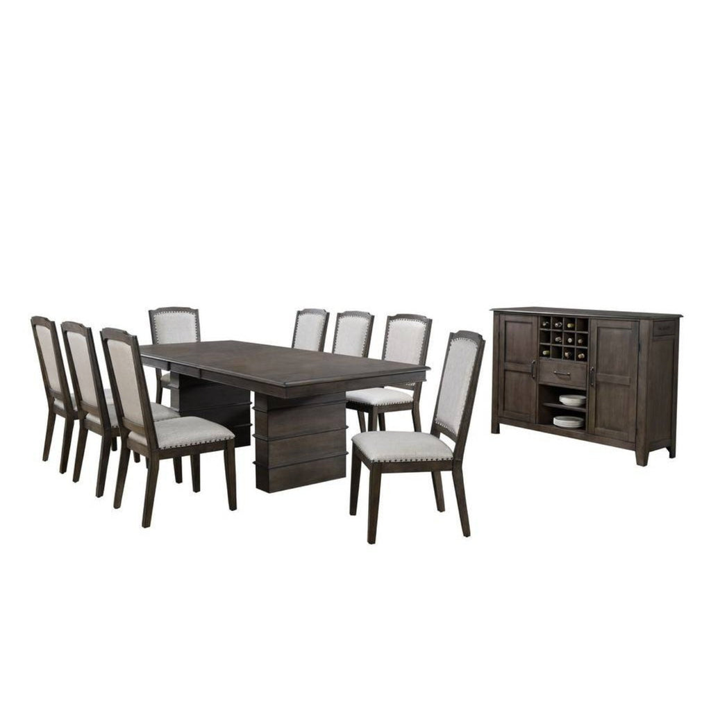 Sunset Trading Cali 10 Piece 96" Rectangular Extendable Dining Table Set - DLU-CA113-8C-SR10PC