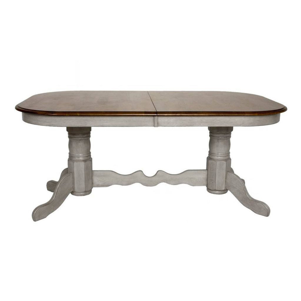 Sunset Trading Country Grove 8 Piece 96" Oval Double Pedestal Extendable Dining Table Set - DLU-CG4296-30AGOBH8