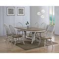 Sunset Trading Country Grove 96" Oval Double Pedestal Extendable Dining Table | Distressed Gray and Brown Wood | Seats 10  - DLU-CG4296-GO