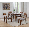 Sunset Trading Mid Century 5 Piece 60" Rectangular Dining Table Set | Padded Performance Fabric Seats | Seats 4, 6  - DLU-MC3660-C45-5P