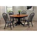 Sunset Trading Black Cherry Selections 5 Piece 66" Oval Extendable Pedestal Dining Set -