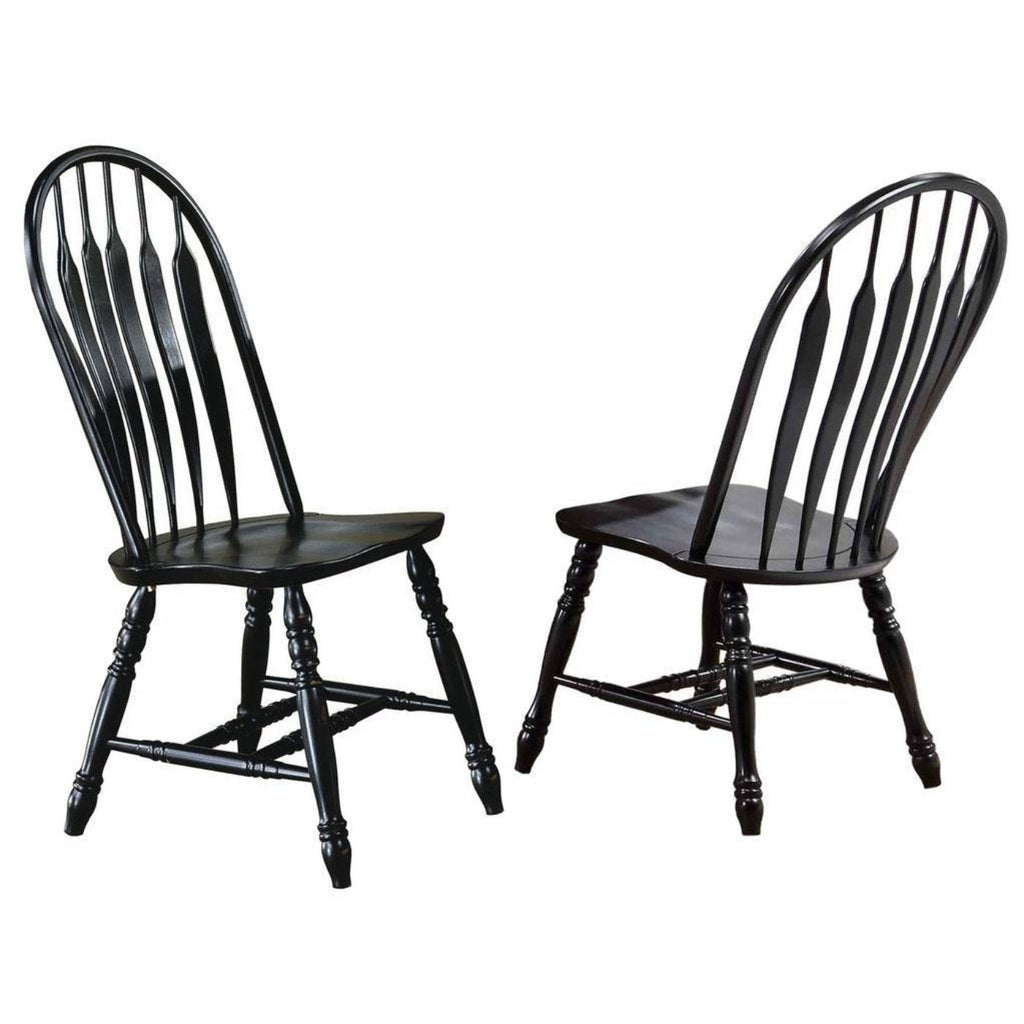 Sunset Trading Black Cherry Selections 5 Piece 66" Oval Extendable Pedestal Dining Set -