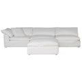 Sunset Trading Cloud Puff 4 Piece 132" Wide Slipcovered Modular Sectional Sofa with Ottoman - SU-1458-81-1C-2A-1O