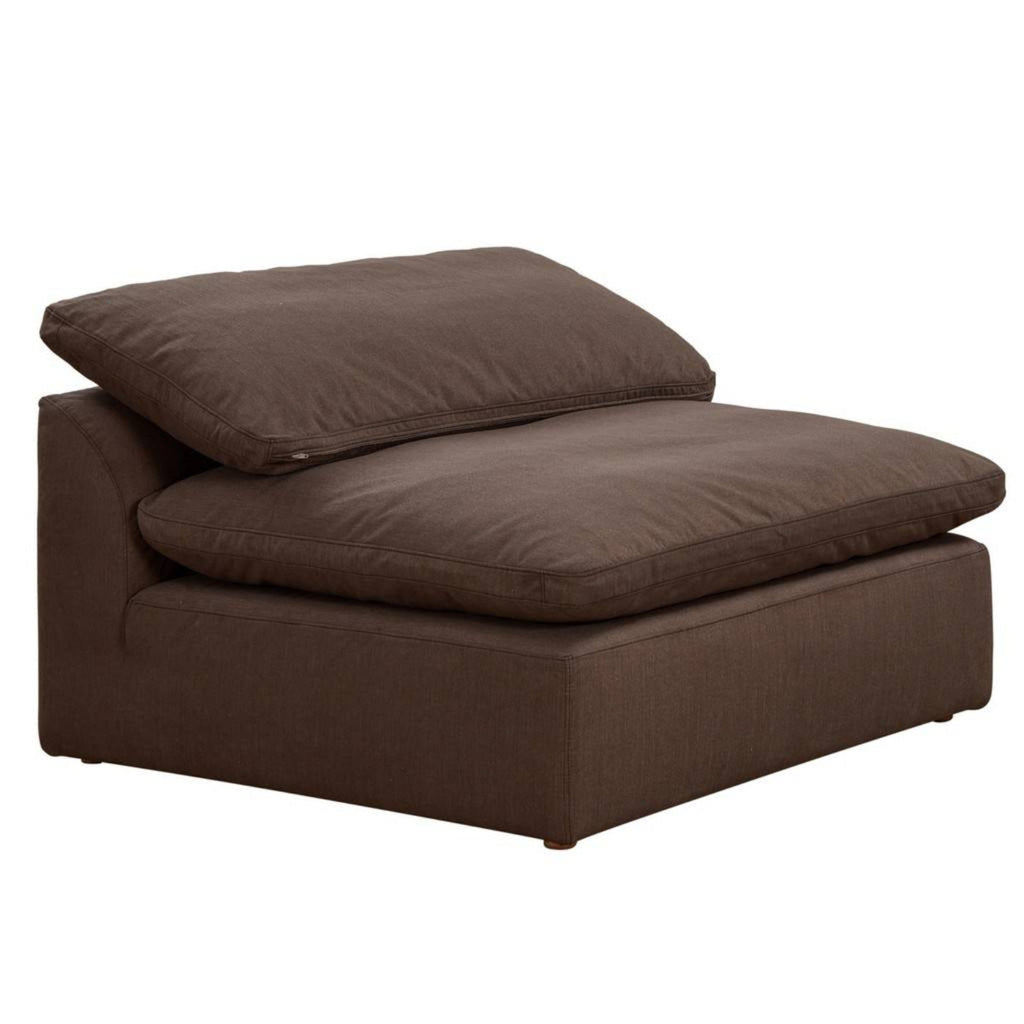 Sunset Trading Cloud Puff 4 Piece 132" Wide Slipcovered Modular Sectional Sofa - SU-1458-88-1C-2A-1O