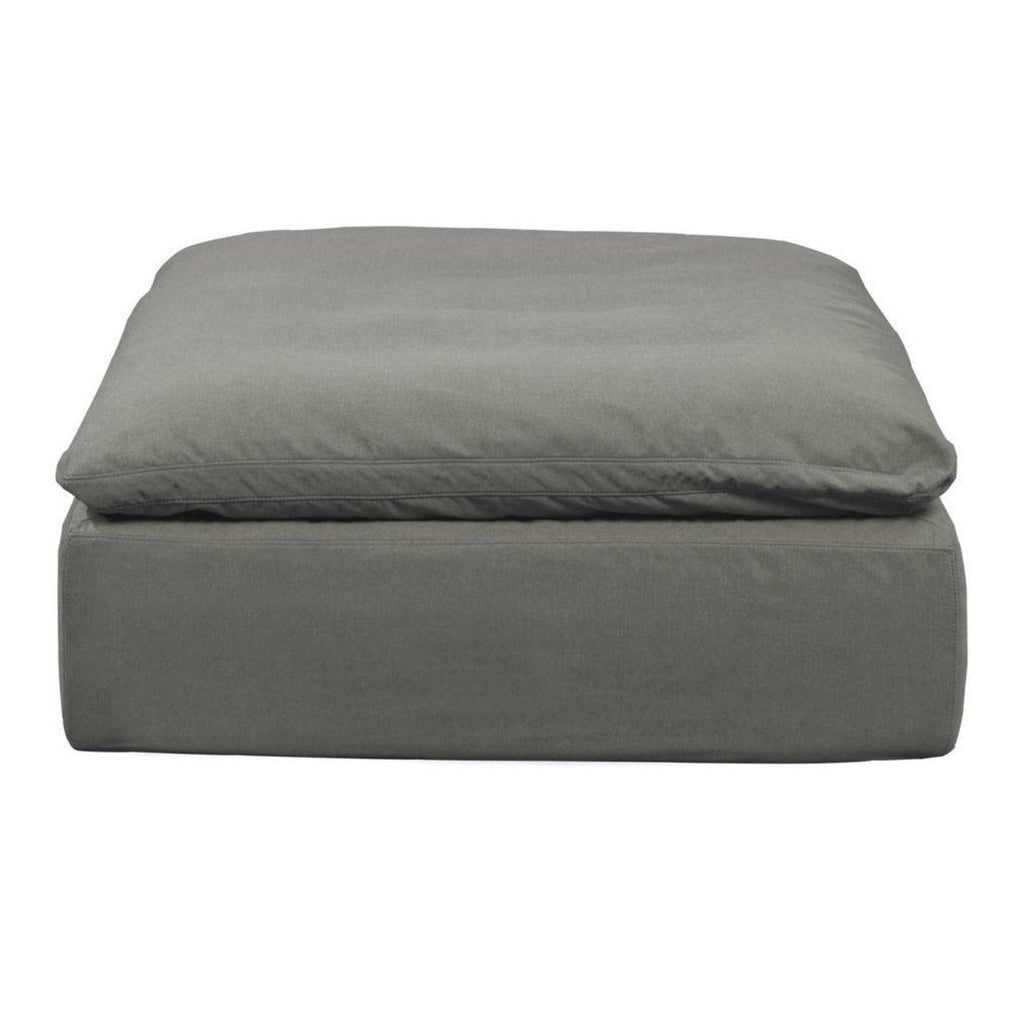 Sunset Trading Cloud Puff 4 Piece 132" Wide Slipcovered Modular Sectional Sofa with Ottoman - SU-1458-94-1C-2A-1O