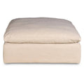 Sunset Trading Cloud Puff Slipcovered 44" Square Sectional Modular Ottoman | Stain Resistant Performance Fabric | Tan -  SU-145830-391084