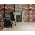 Sunset Trading Alexander Pushback Leather Recliner | Dark Gray -  SY-689-86-9307-97