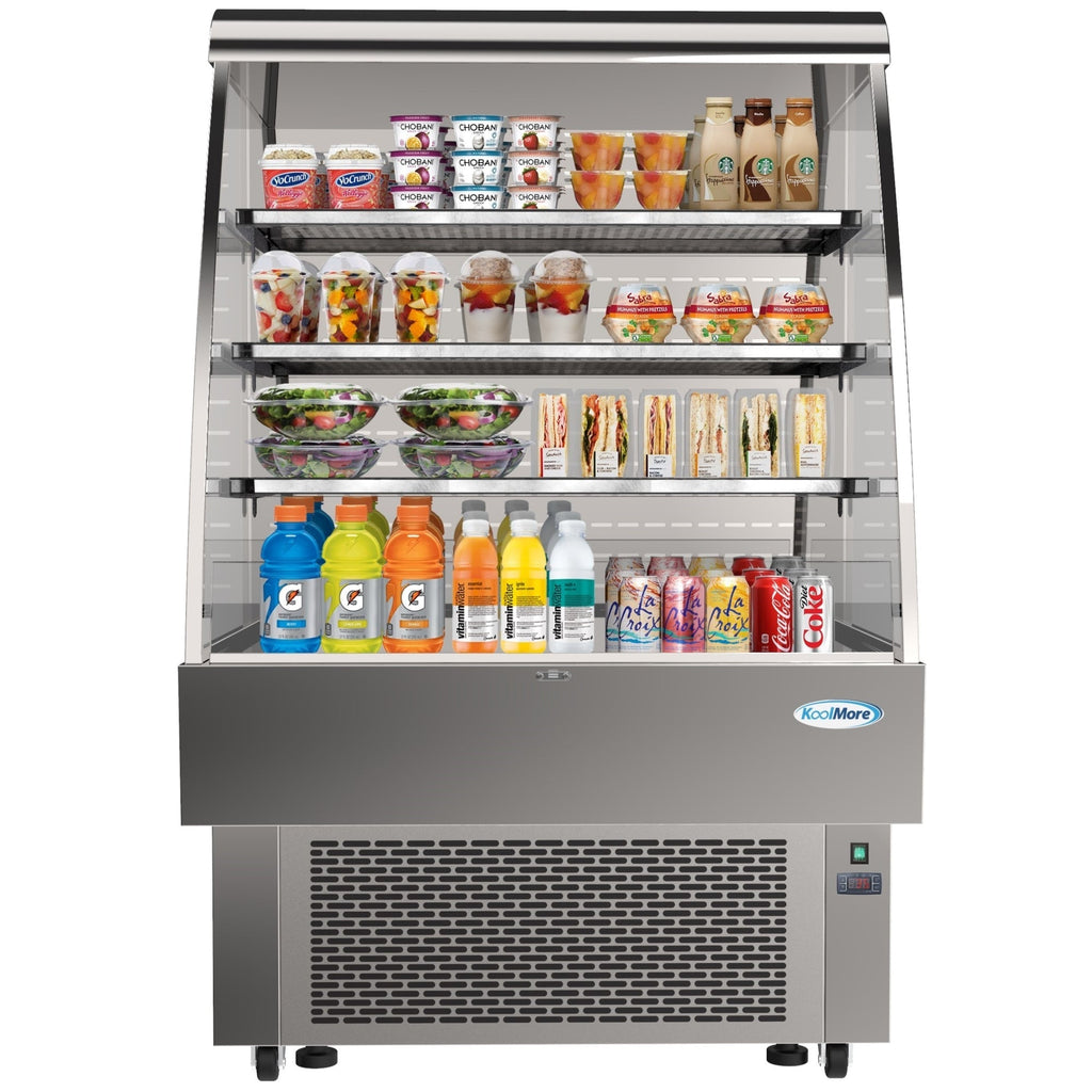 KOOLMORE CDA13C 35 in. Open Air Grab and Go Refrigerator - 13.4 Cu Ft. CDA-13C - CDA13C