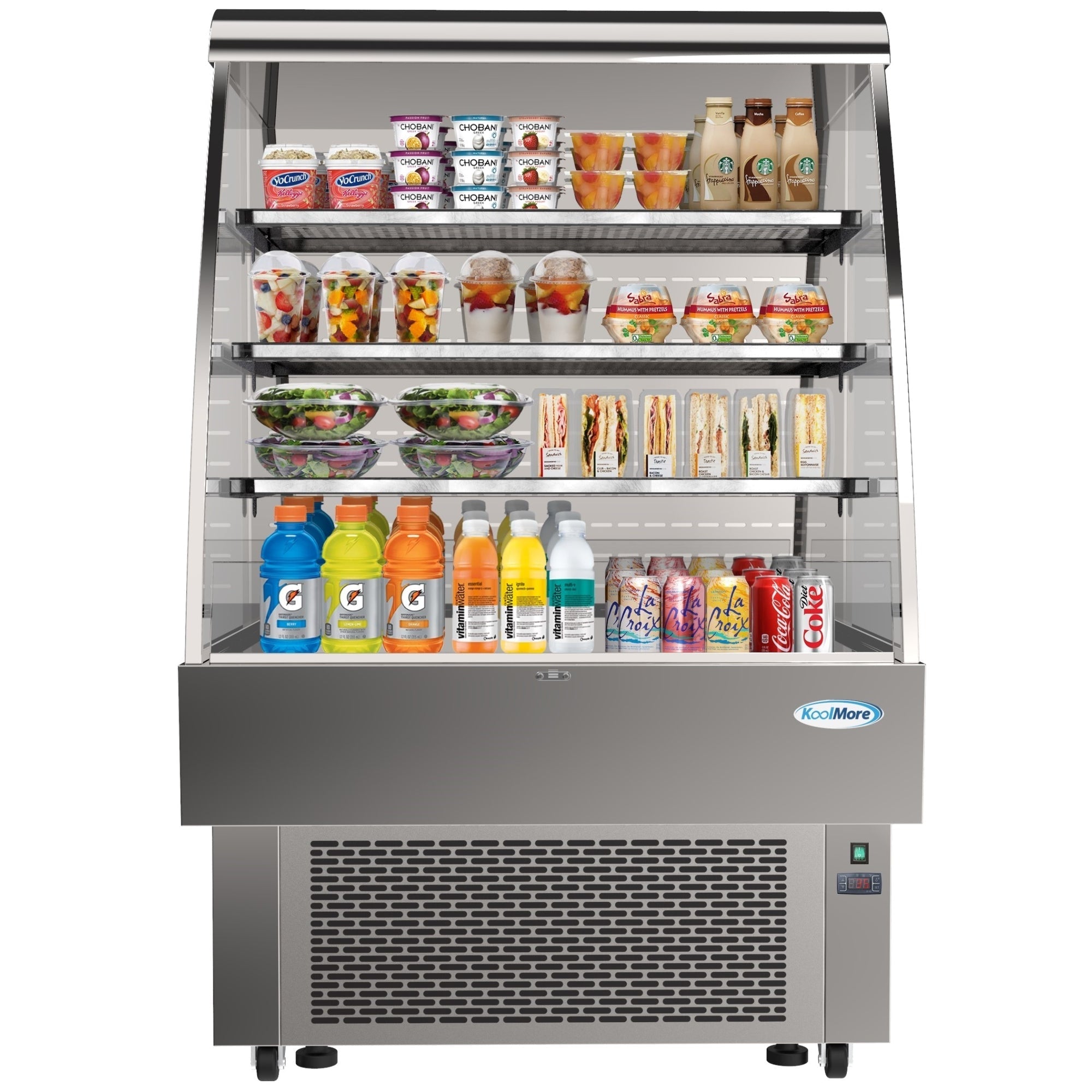 KOOLMORE CDA13C 35 in. Open Air Grab and Go Refrigerator - 13.4 Cu Ft. CDA-13C - CDA13C