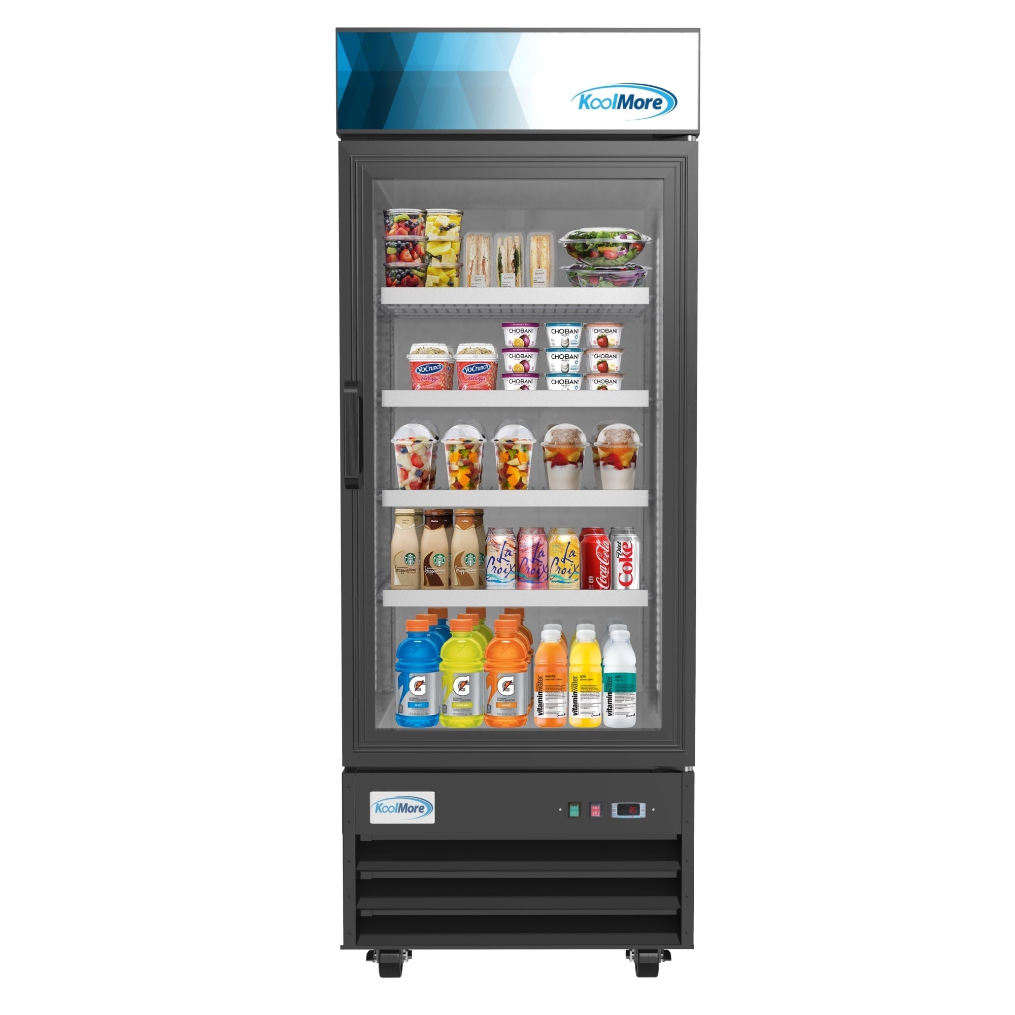 KOOLMORE 28 in. One-Door Merchandiser Refrigerator - 23 Cu Ft. -  MDR-1GD-23C