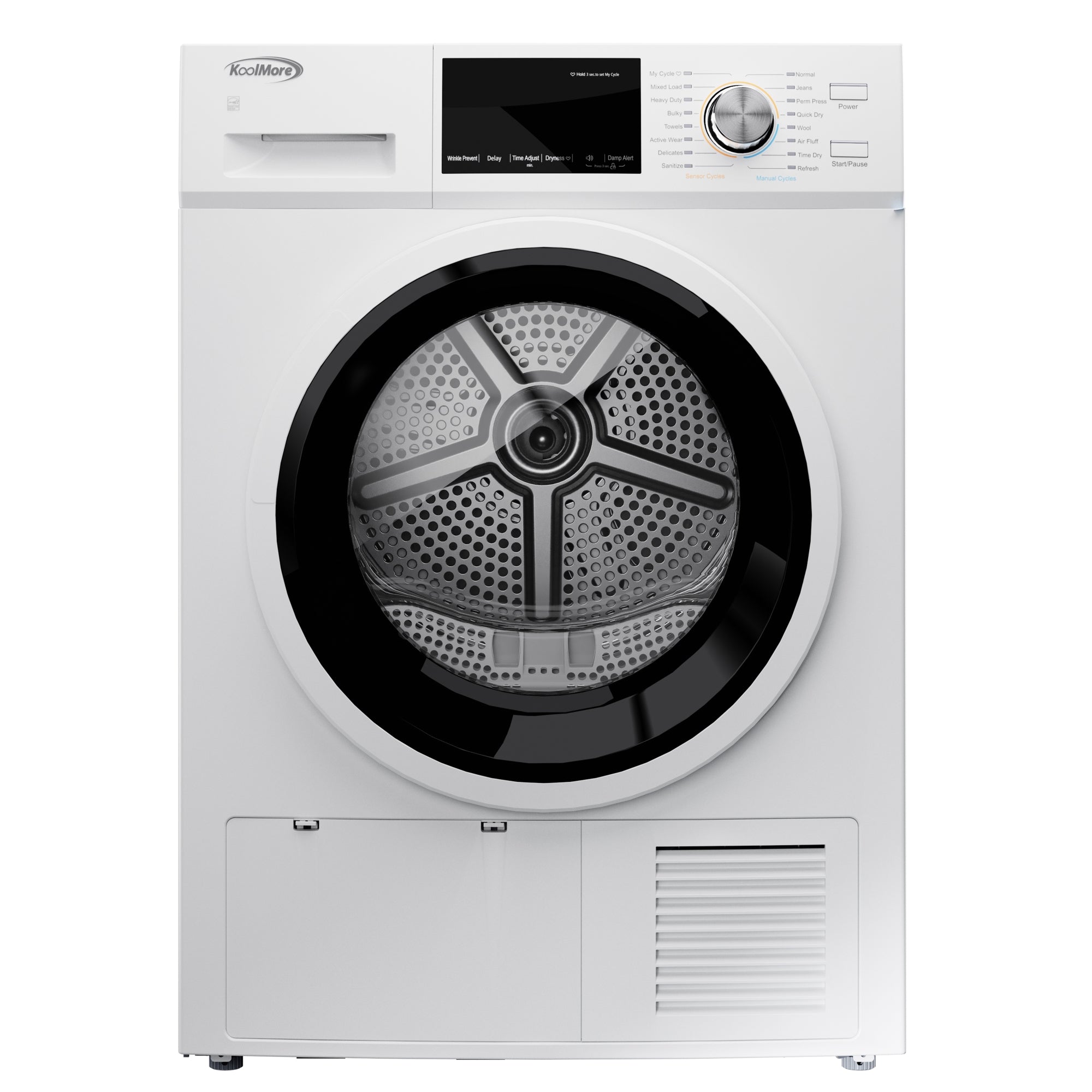 KOOLMORE 4.4 cu. ft. Large Capacity Stackable Ventless Front Load Dryer in White, 240V,  - FLD5CWHP