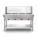 KOOLMORE Four Pan Open Well Electric Steam Table with Undershelf and Sneeze-Guard, - KMOWS4SG