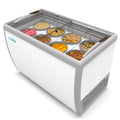 KOOLMORE 50 in. 8 Tub Ice Cream Dipping Cabinet Display Freezer with Sliding Glass Door, 13 cu. ft. - KMICD49SD