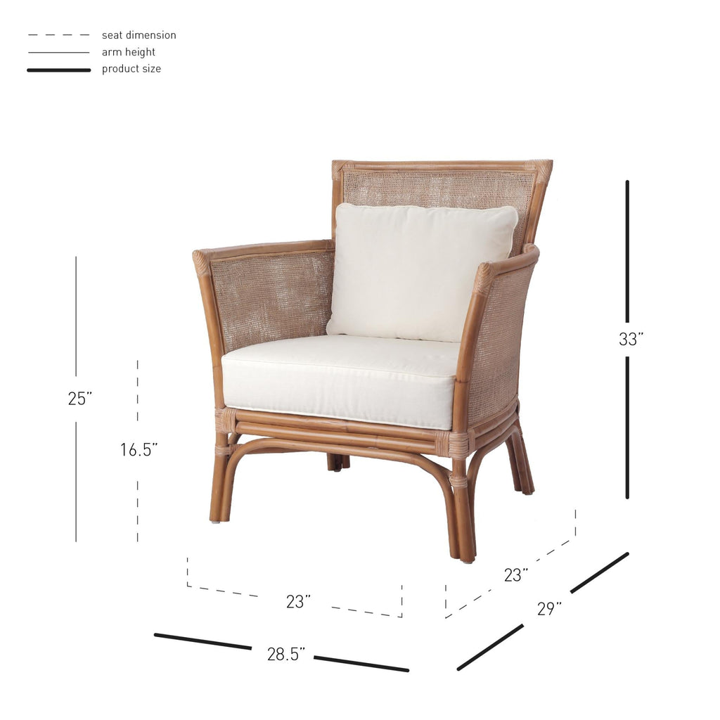 New Pacific Direct Tatum Rattan Accent Chair  - 2400035