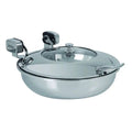 Spring USA 2472-6/36 Vision, Glass Top Buffet Server, 36cm, Sauteuse, Stainless Steel w/All Angle Axle, 15-1/4", 4 Quart - SP2472636