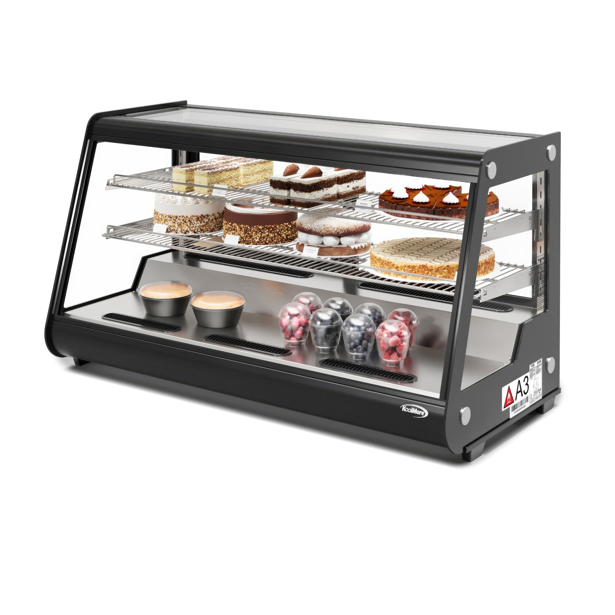 KOOLMORE CDC7CBK 48 in. Countertop Bakery Display Refrigerator in Black, 7 cu. ft.  - CDC7CBK