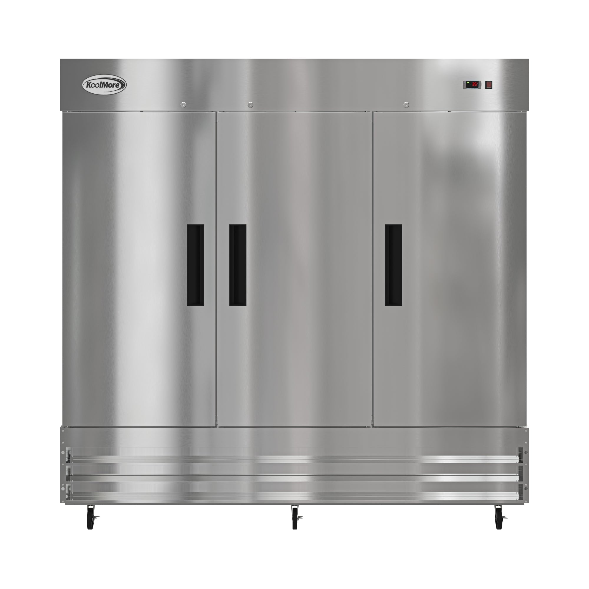 KOOLMORE 80 in. Three Door Commercial Reach In Refrigerator 72 cu. ft.  - RIR-3D-SS