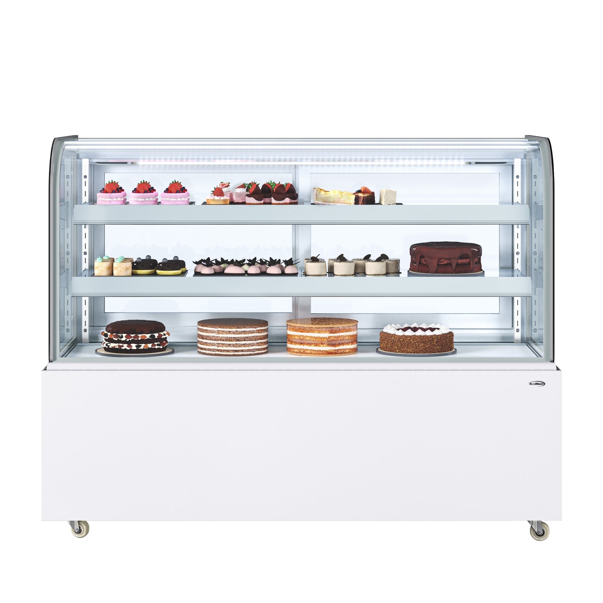 KOOLMORE KMCDHF17CWH 60 in. Refrigerated Bakery Display Case, 17.6 cu. ft. in White (KM-CDHF-17C-WH)