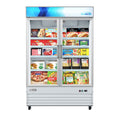 KOOLMORE 53 in. 2-Door Commercial Display Merchandiser Freezer 45 cu. ft. in White  - MDF-2GD-45C-WH