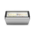 KOOLMORE 31 in. Countertop Ice Cream Display case with 4 Pans and Glass Sneeze Guard in Stainless-Steel - KMCGD8HP
