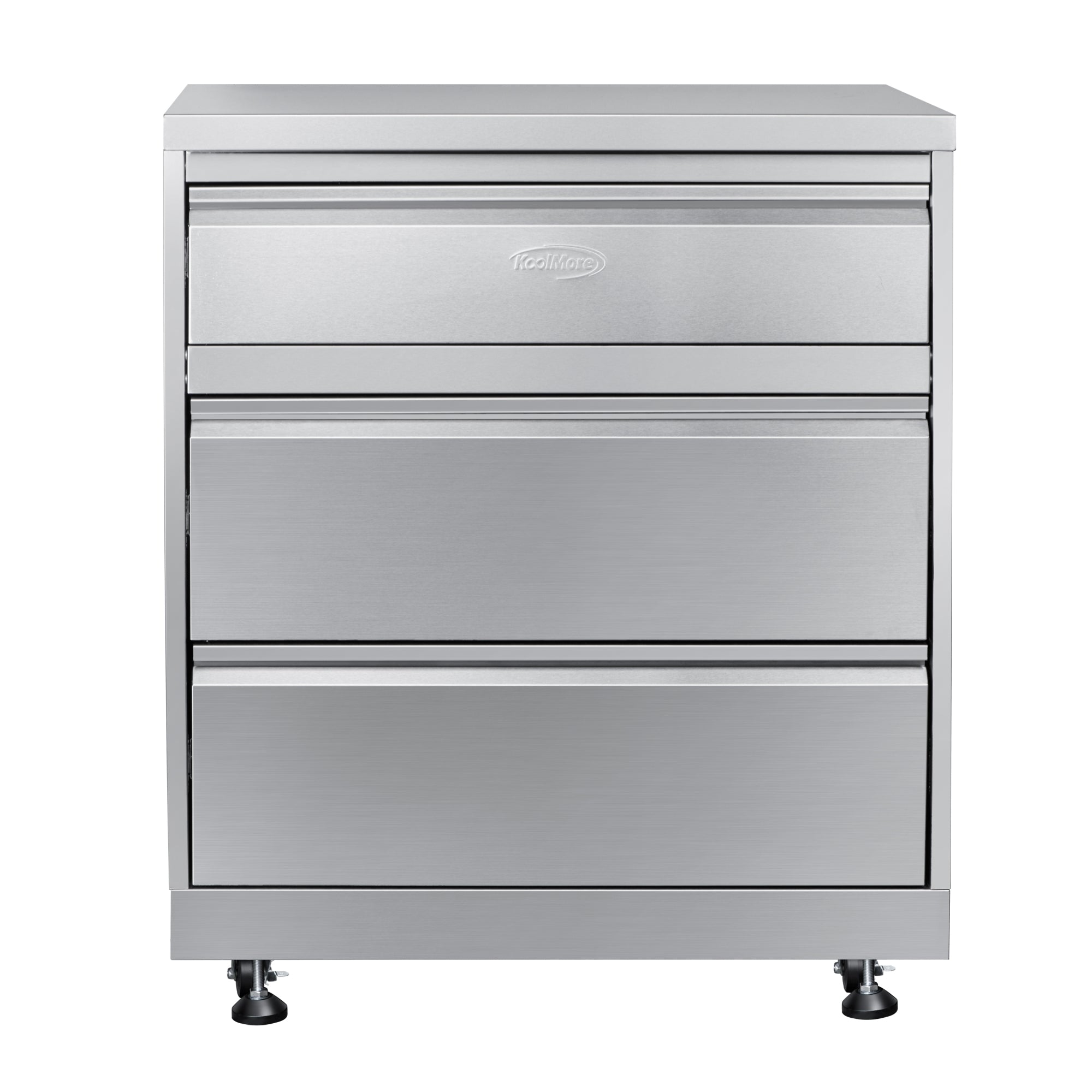 KOOLMORE 32 in. Stainless-Steel Outdoor Kitchen Cabinet with Three Drawers  - KMOKSCAB3